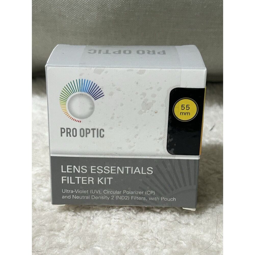 PRO OPTIC 55mm LENS ESSENTIALS FILTER KIT UV, CIRCULAR POLARIZED, ND2